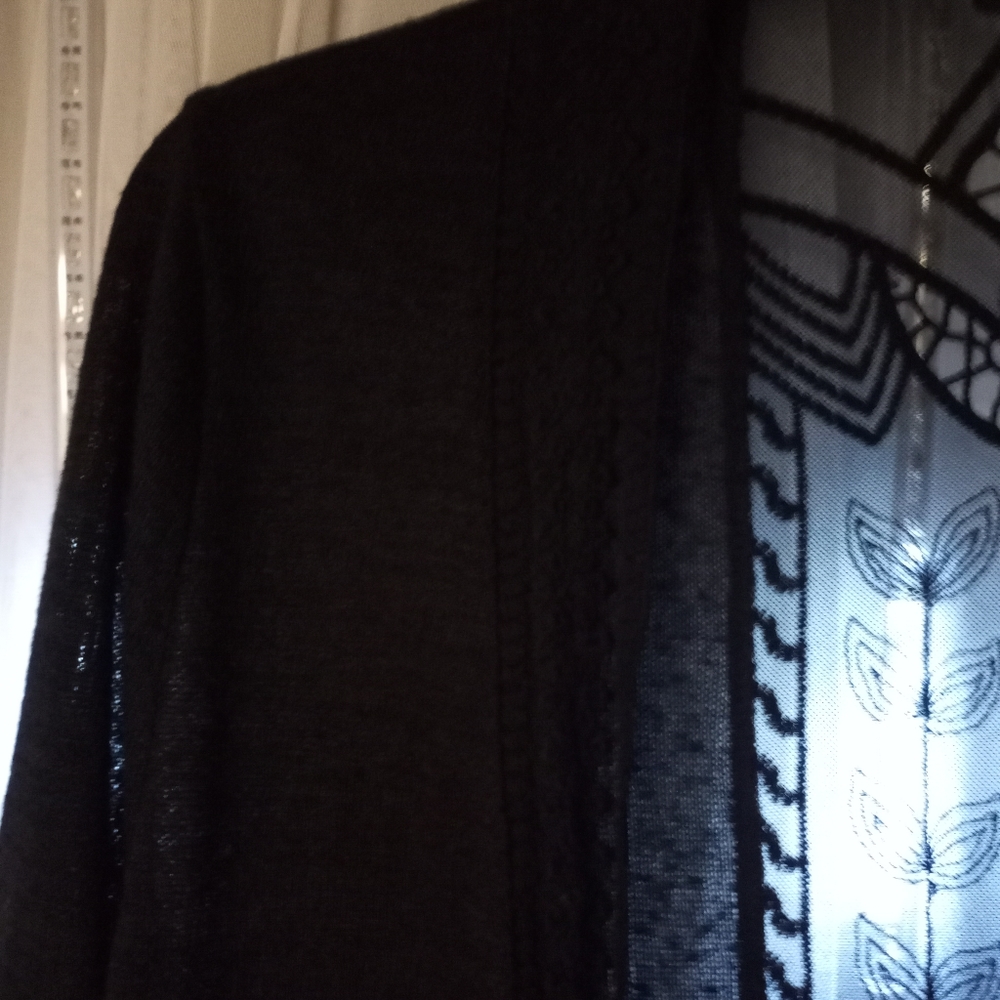 Torrid Hacci Lace Inlay Back Open Front Cardigan - image 7